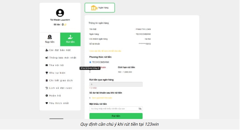 Hướng Dẫn Rút Tiền từ 123win qua Ví Điện Tử